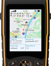 A8 Handheld GPS for Hiking, Rugged and Waterproof Handheld GPS Navigator, 3.2" Sunlight Readable Screen, Compact Satellite Handheld GPS with USA Base Map, Multi-GNSS Support, Extra Battery Life